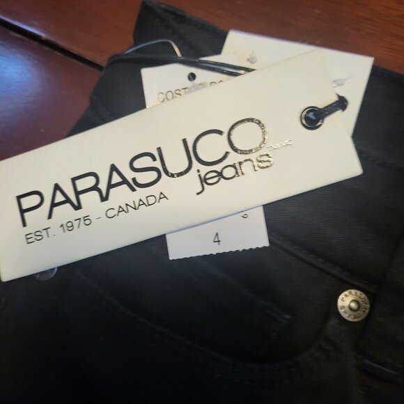 Parasuco Highrise Stretch Jeans Black Size 4 Comfort Spandex Skinny Jeans - Picture 5 of 7